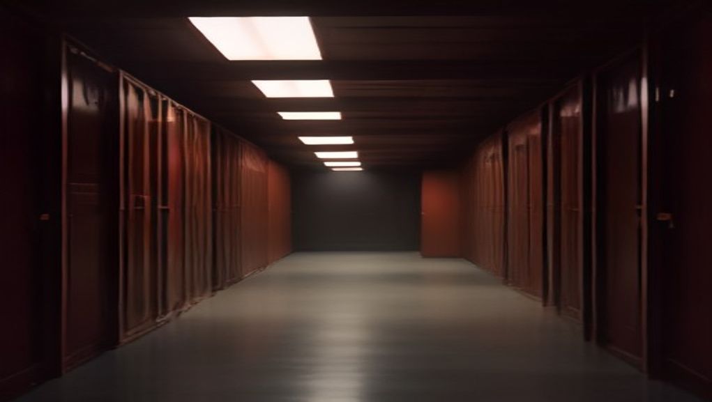 Editorial illustration: minimalist container image layers passing clean security scans inside cloud data center